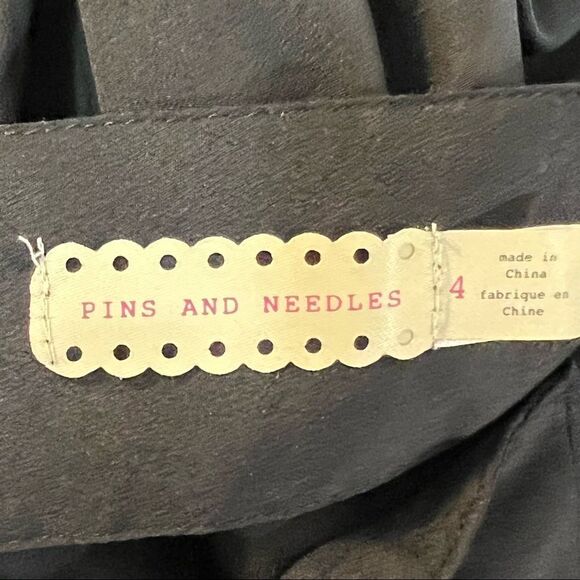 PINS + Needles Black Mini Dress Size  4 - Picture 8 of 9